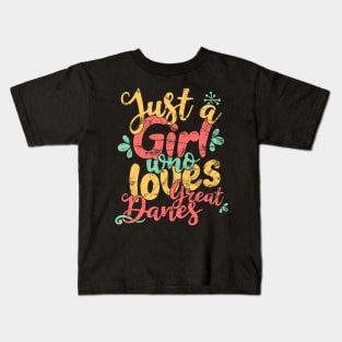 Just A Girl Who Loves Great Danes Gift product Kids T-Shirt